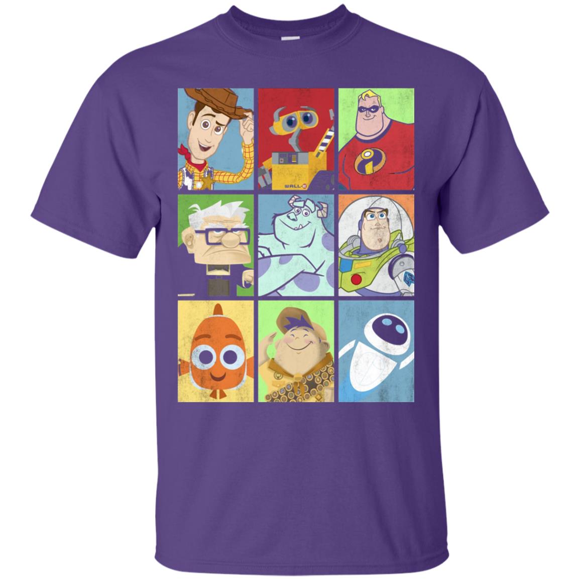 Epic Boxed Up Line Up Character Graphic T-shirt Purple