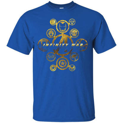 Infinity War Gold Hero Movie T-shirt Royal