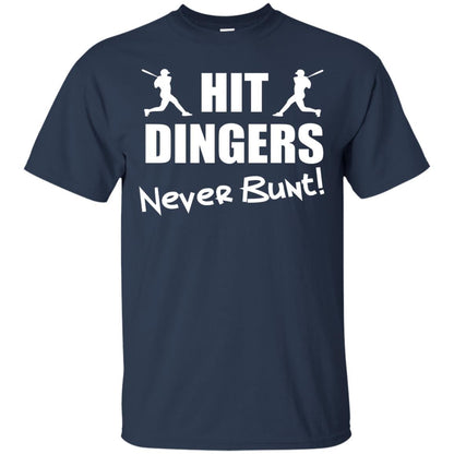 Hit Dingers Never Bunt Premium Shirt Navy