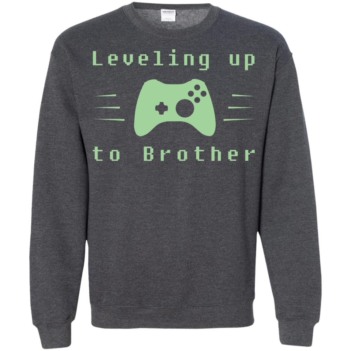 Rata-leveling Up To Brother Gaming Family Shirt Dark Heather