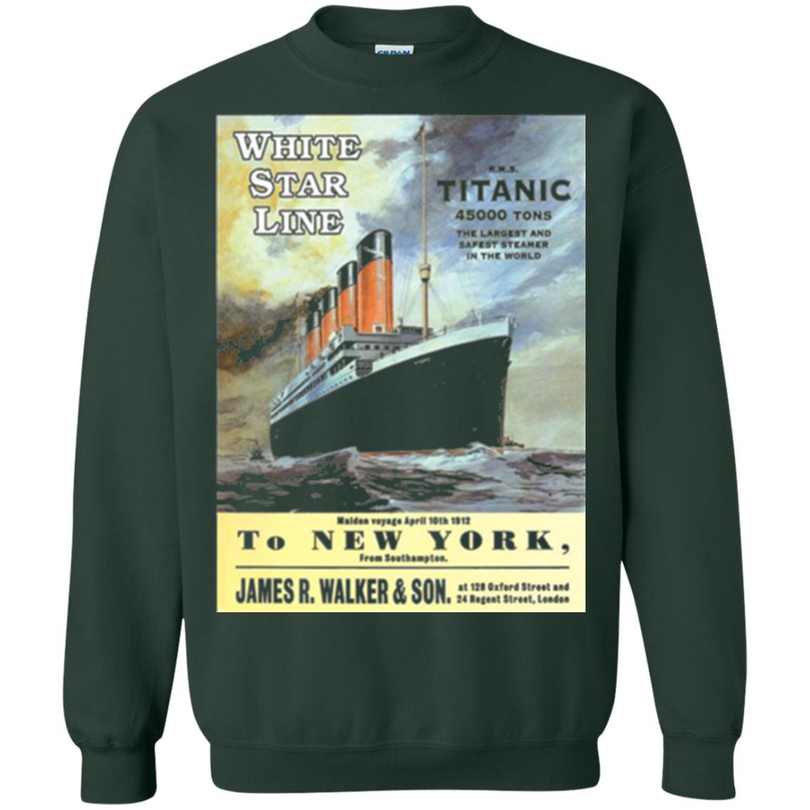 Film T-shirt Sailing Ship Cruise Vintage Poster Forest Green