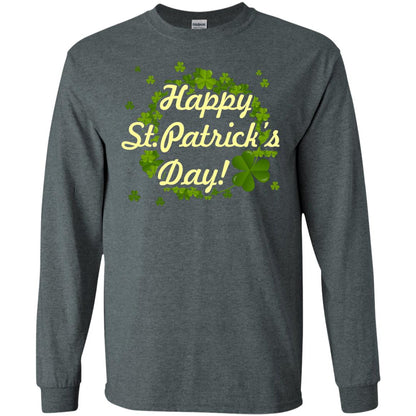 Happy St.patricks Day Shamrocks T-shirt Dark Heather