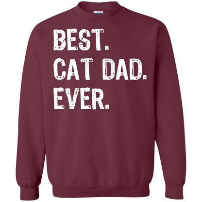 Cat Lover T-shirt Best Cat Dad Ever Maroon