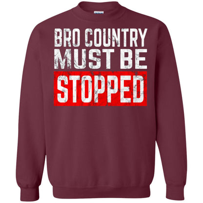 Bro Country Must Be Stopped Traditional Outlaw Country Shirt Maroon