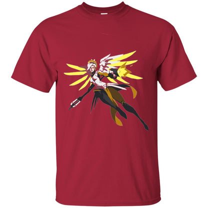Overwatch Mercy Battle Ready Spray T-shirt Cardinal
