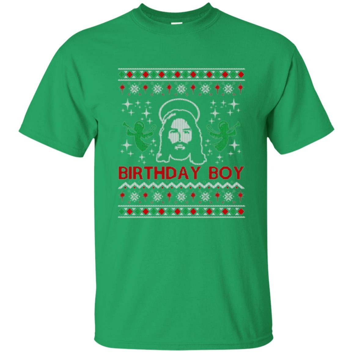 Christmas T-shirt Jesus Birthday Boy Ugly Christmas Sweater Irish Green