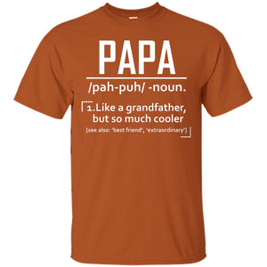Papa Like A Grandfather But So Much Cooler Daddy ShirtG200 Gildan Ultra Cotton T-Shirt