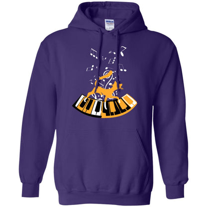 Cat Plays Piano Shirt For Mens Womens Purple