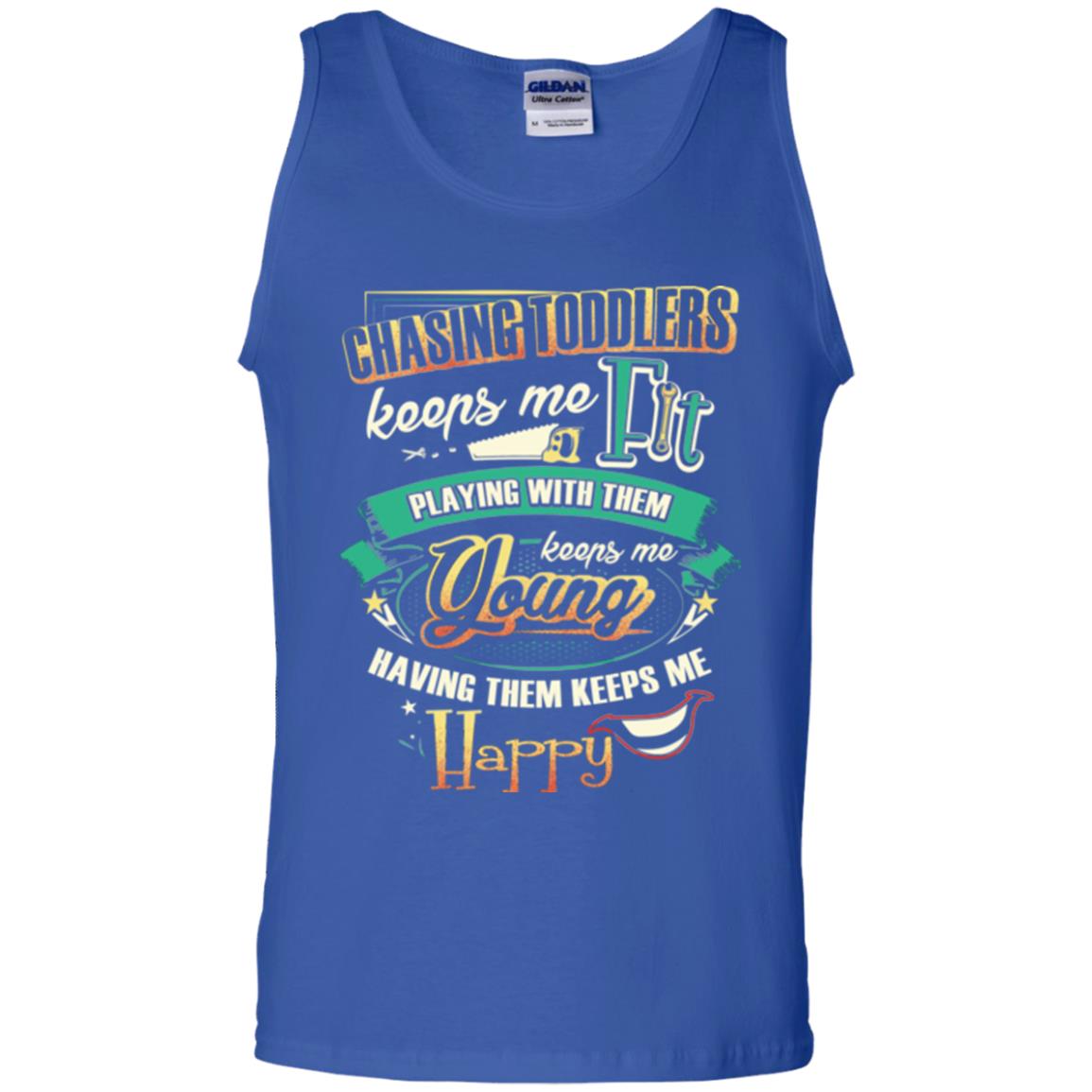 Chasing Toddlers Keeps Me Fit Shirt Royal
