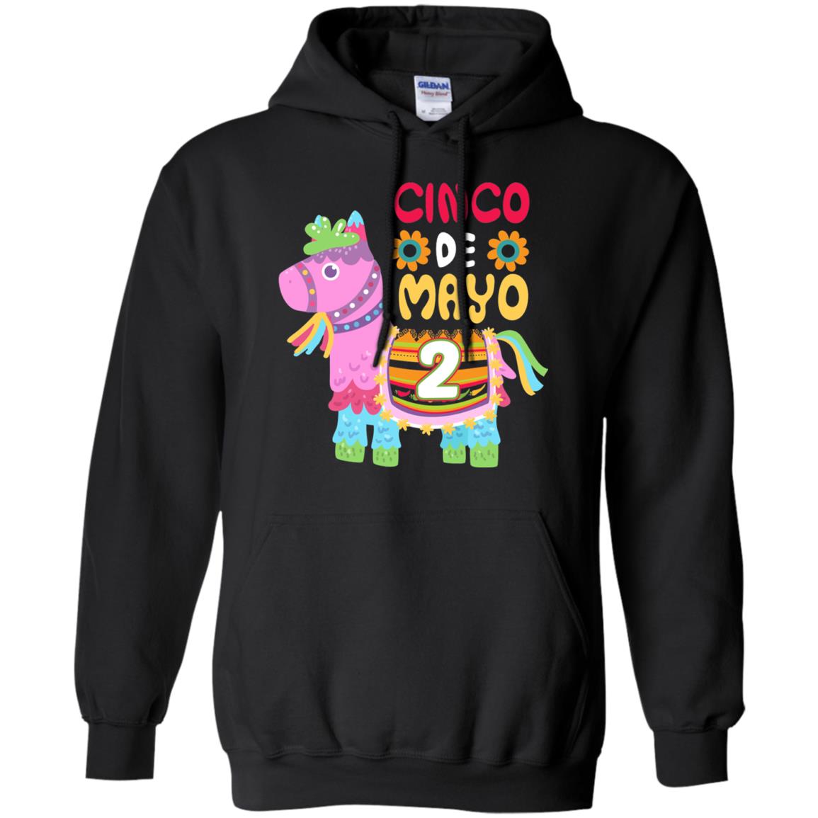 Cinco De Mayo Pinata Jockeys Horse Race 2nd Birthday T-shirt Black