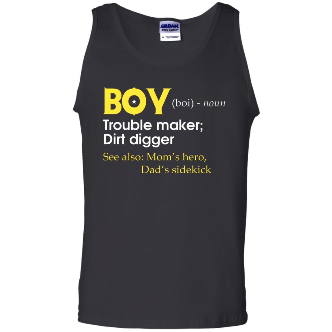 Boy Definition Trouble Maker Dirt Digger Shirt Black