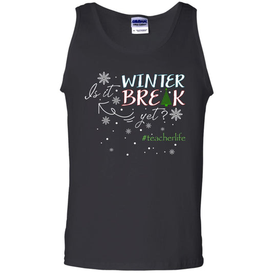 Is It Winter Break Yet X-mas Gift Shirt For Teacher Black