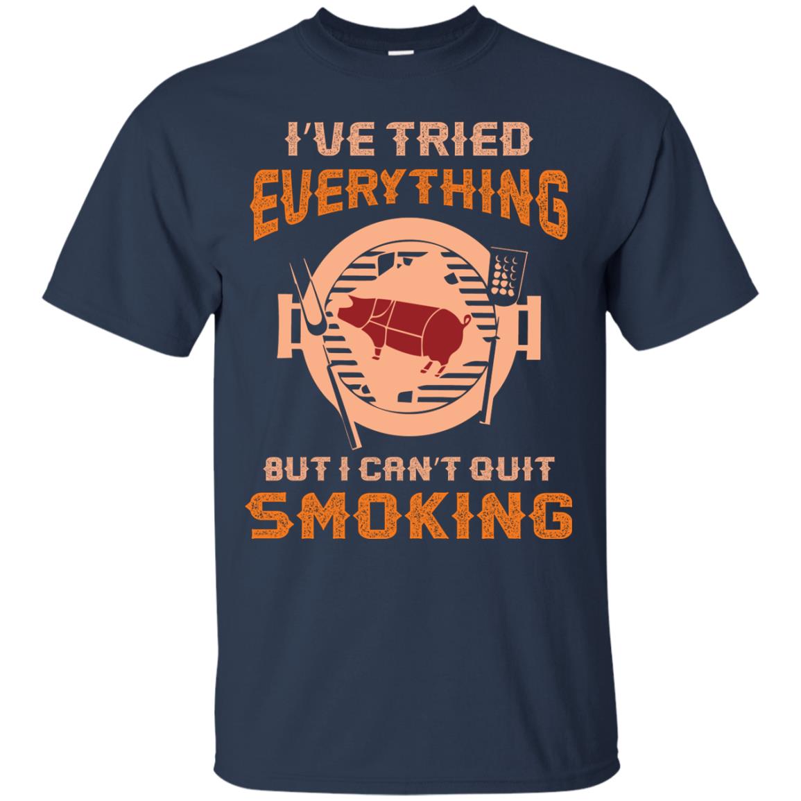 I Can’t Quit Smoking Barbecue Party T-shirt Navy