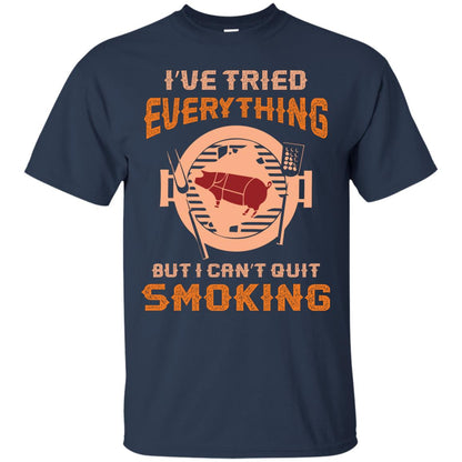 I Can’t Quit Smoking Barbecue Party T-shirt Navy