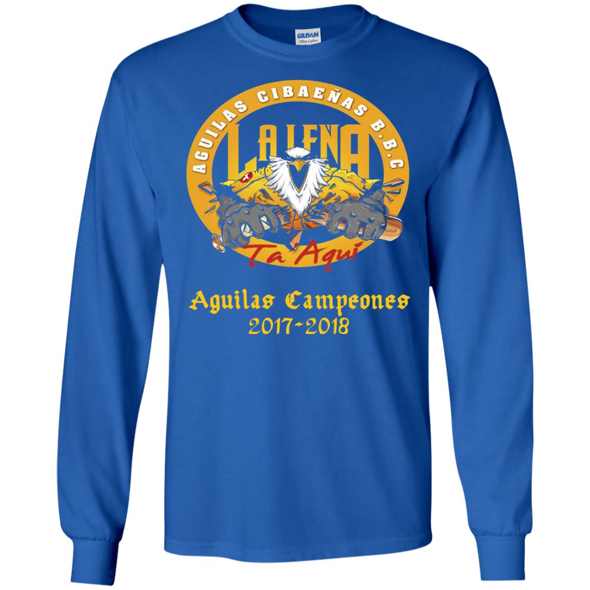 Baseball Lover T-shirt Aguilas Cibaenas Campeones 2017-2018 Royal