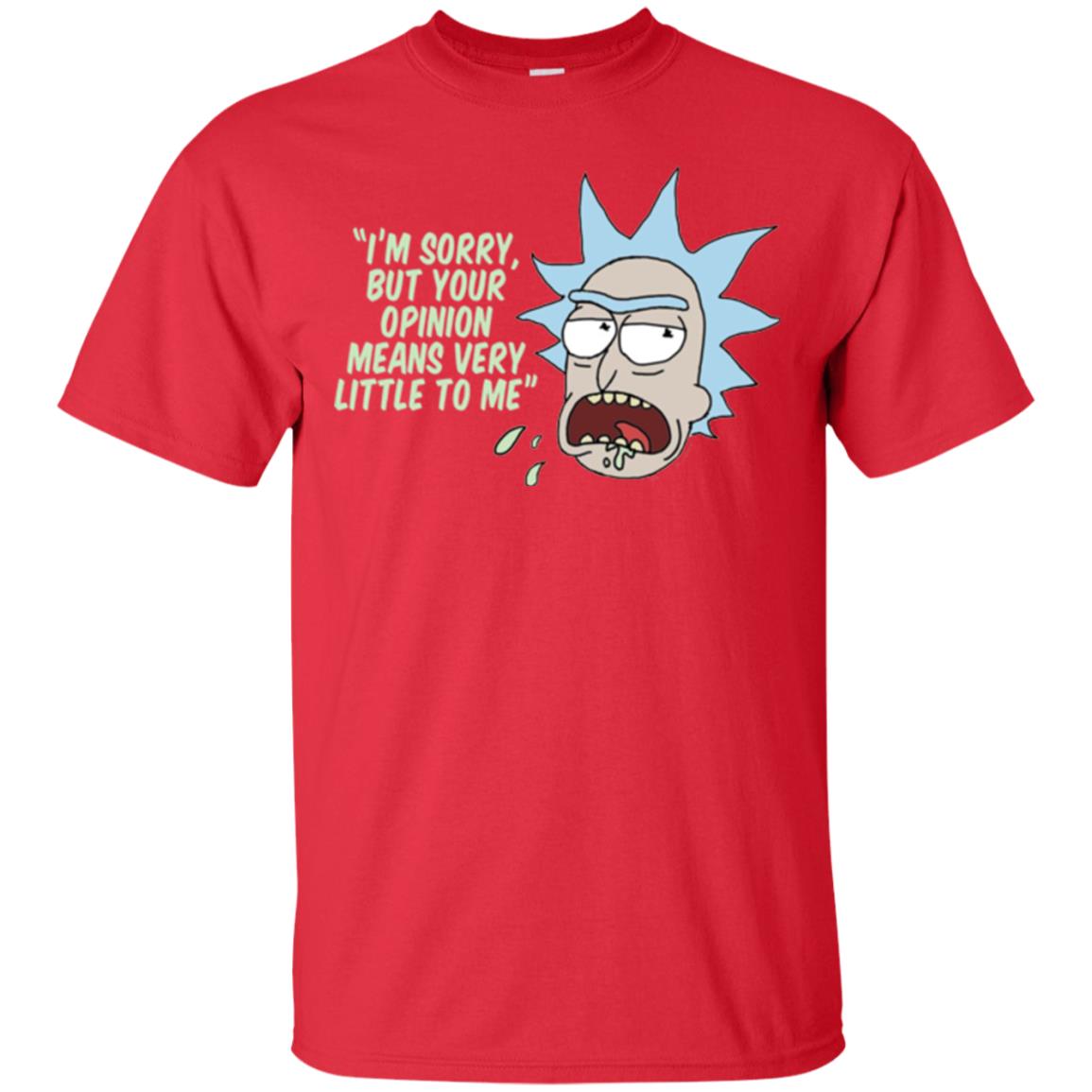 Rick And Morty T-shirt Your Opinion Means Very Little To Me Red