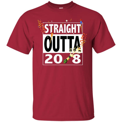 Straight Outta 2018 New Year 2019 Gift Shirt Cardinal