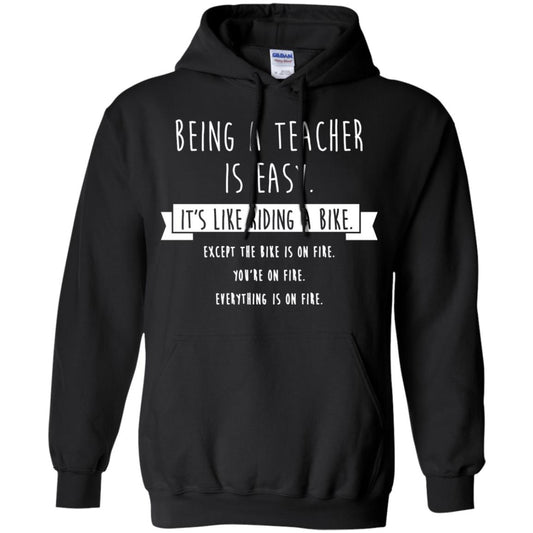 Being A Teacher Is Easy Funny Sarcastic T-shirt Black