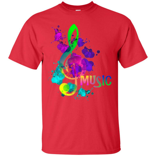 Funky Colorful Music Treble Clef Musican T-shirt Red