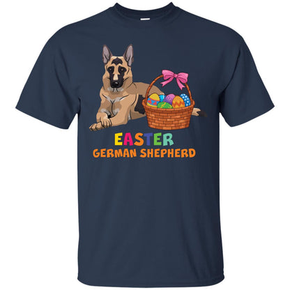 Easter German Shepherd Dog Lover T-shirt For Easter Navy