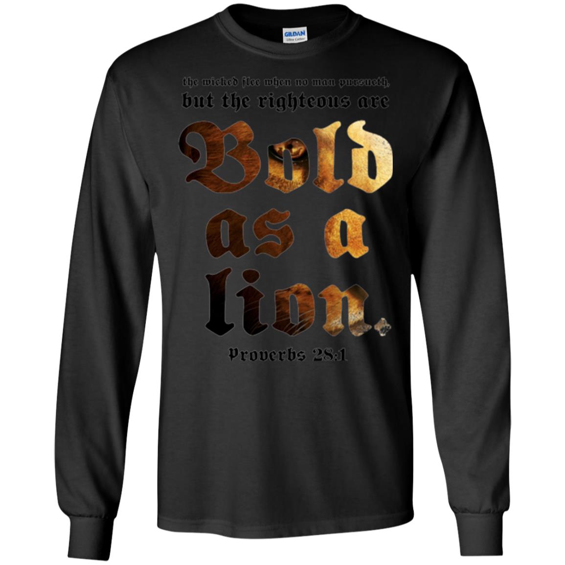Christian T-shirt Bold As A Lion Black
