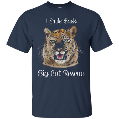 I Smile Back Big Cat Recuse Shirt Navy