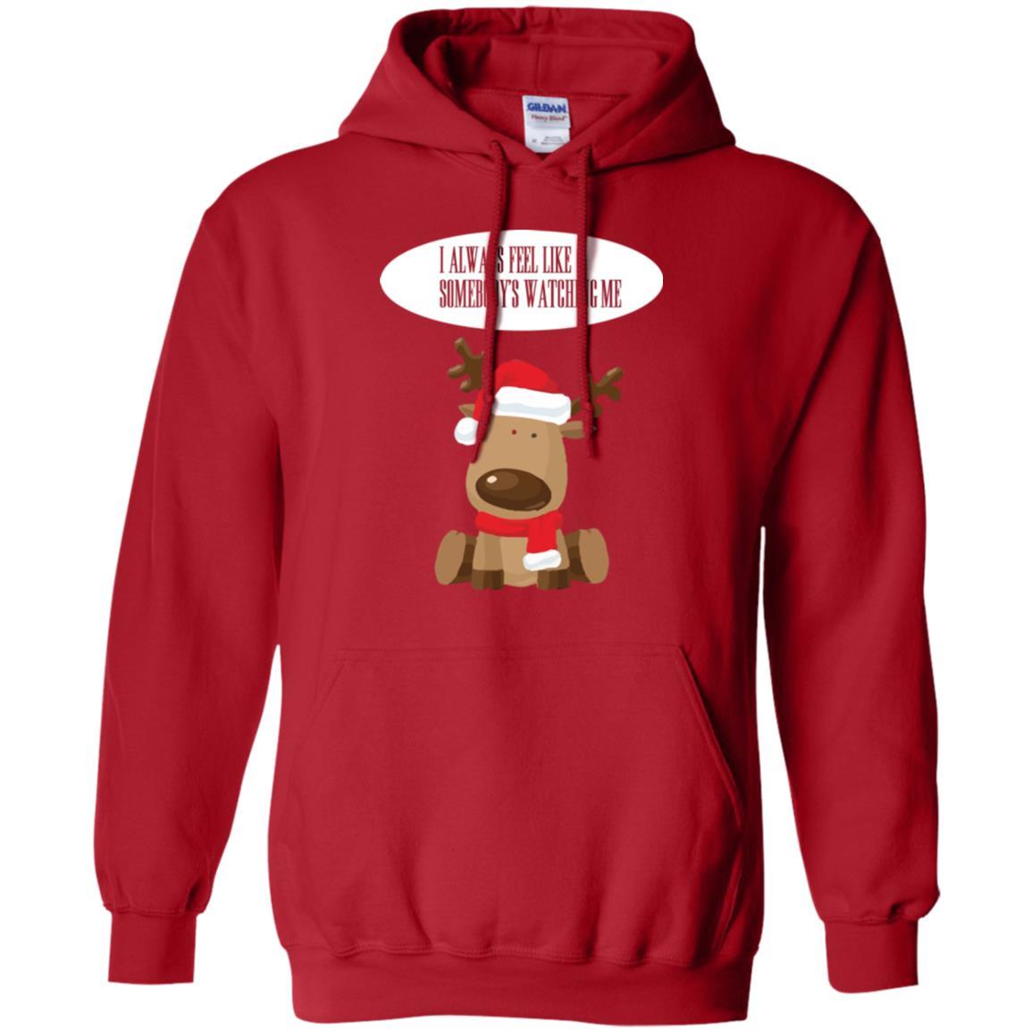 Christmas T-shirt I Always Feel Like Somebody's Watching Me Red