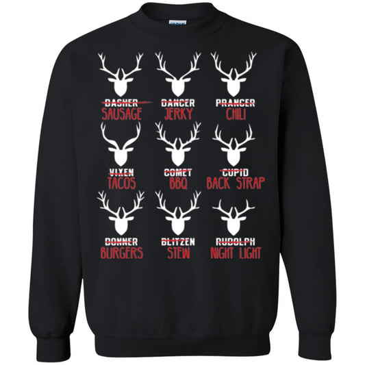 Christmas T-shirt Hunters All Of Santa's Reindeer Black