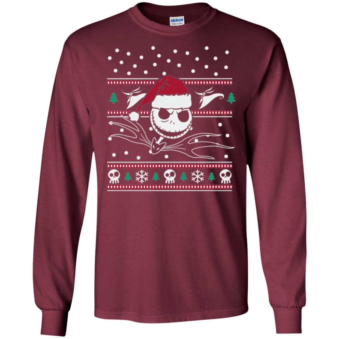Disney Nightmare Before Christmas Holiday Christmas T-shirt Maroon