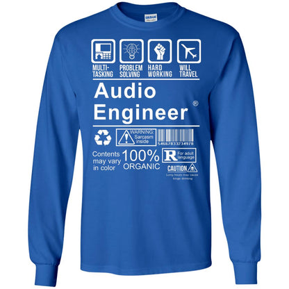 Audio Engineer Shirt Multi Tasking Problem Solving Royal