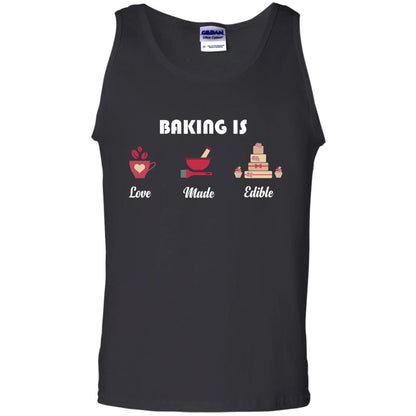 Baker T-shirt Baking Is Love Made Edible Black