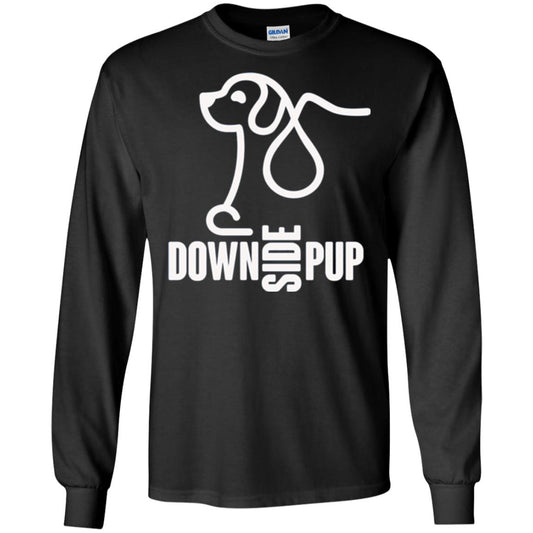Dog Lover T-shirt Down Side Pup T-shirt Black
