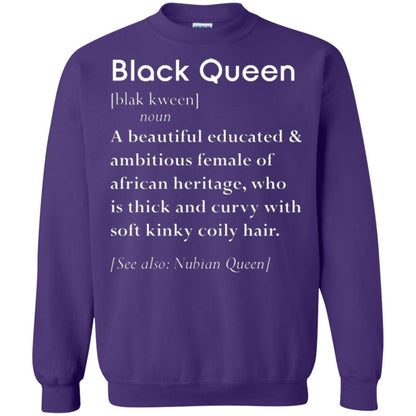 Nubian Queen T-shirt Black Queen Definition Purple