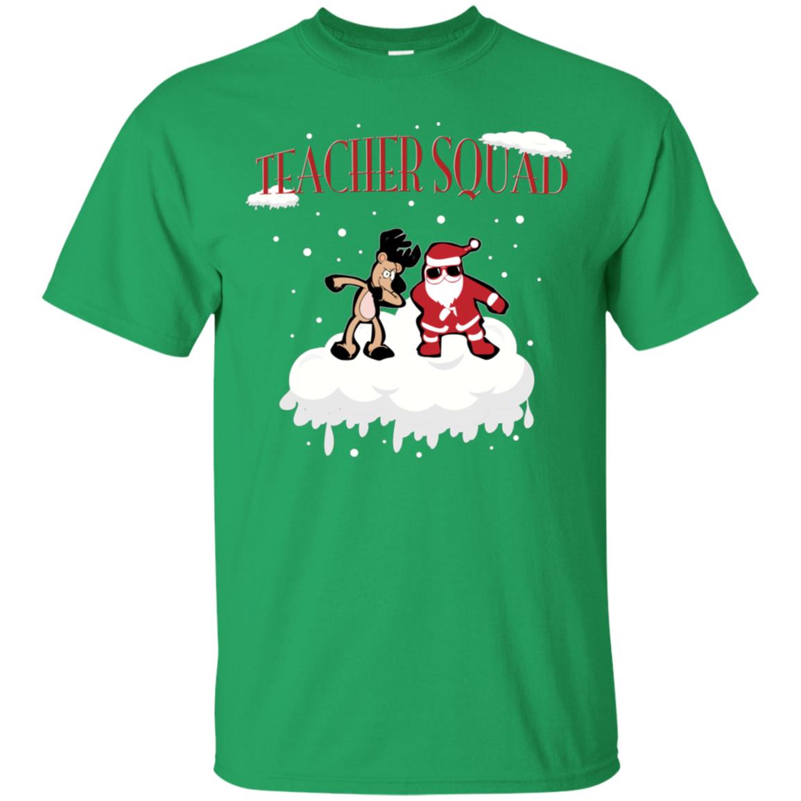 Teacher Squad Teaching X-mas Gift Shirt Irish Green