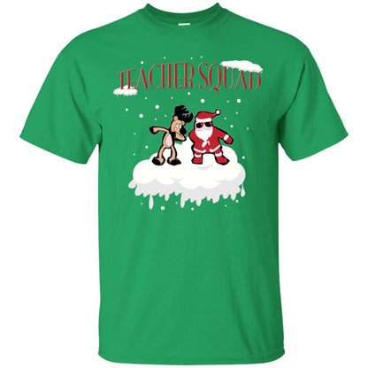 Teacher Squad Teaching X-mas Gift Shirt Irish Green