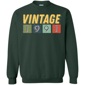 Vintage 1991 27th Birthday Gift Shirt For Mens Or WomensG180 Gildan Crewneck Pullover Sweatshirt 8 oz.