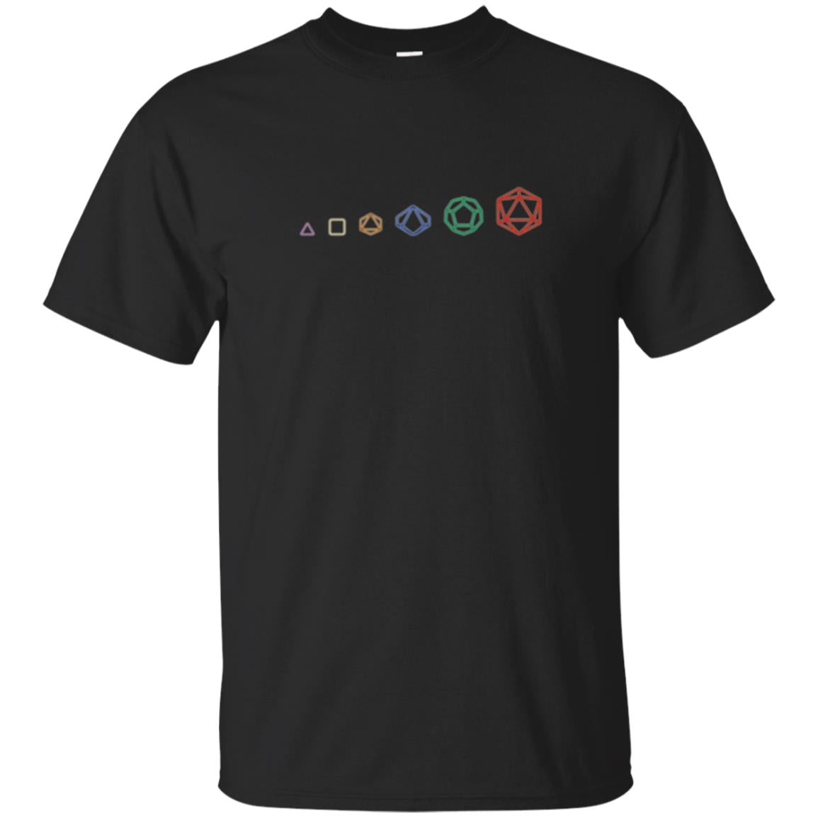 D20 Dice Evolution Role Playing T-shirt Black