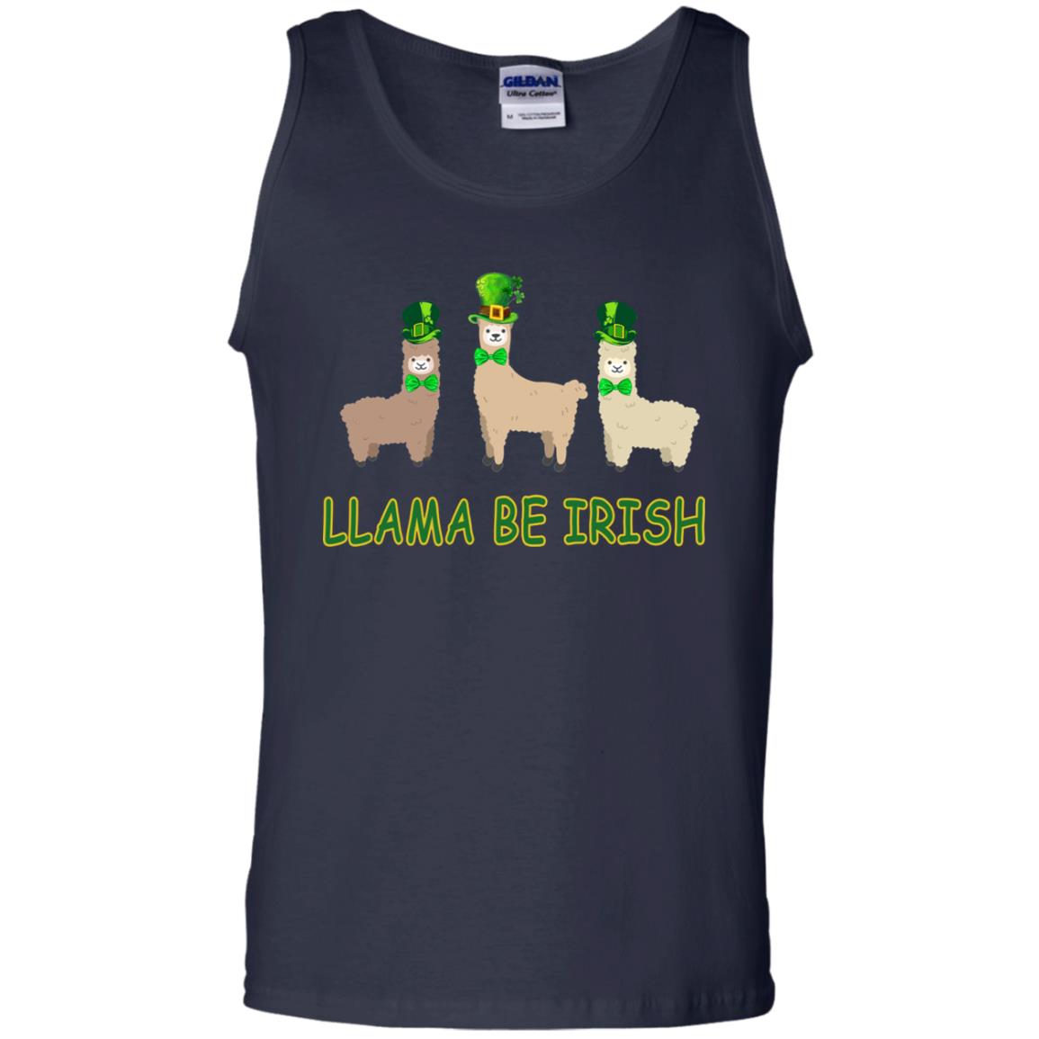Llama Be Irish Ireland Gift Shirt Navy