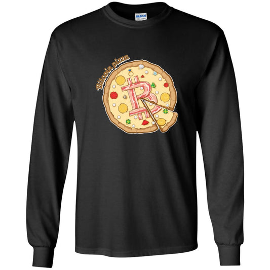 Funny Bitcoin Pizza T-shirt Crypto Currency Black
