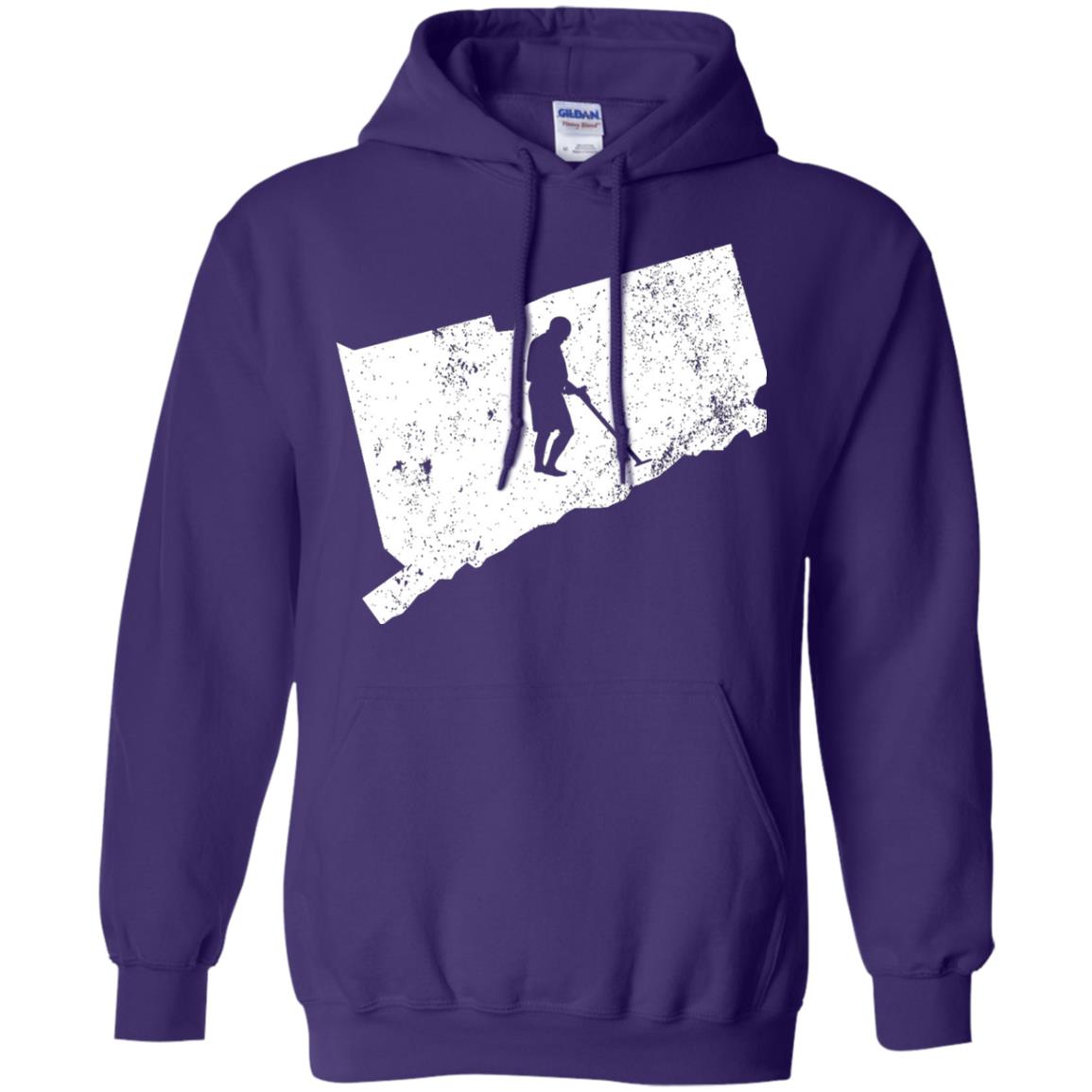 Connecticut Metal Detector Shirt Geocaching Swag Purple