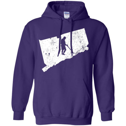 Connecticut Metal Detector Shirt Geocaching Swag Purple