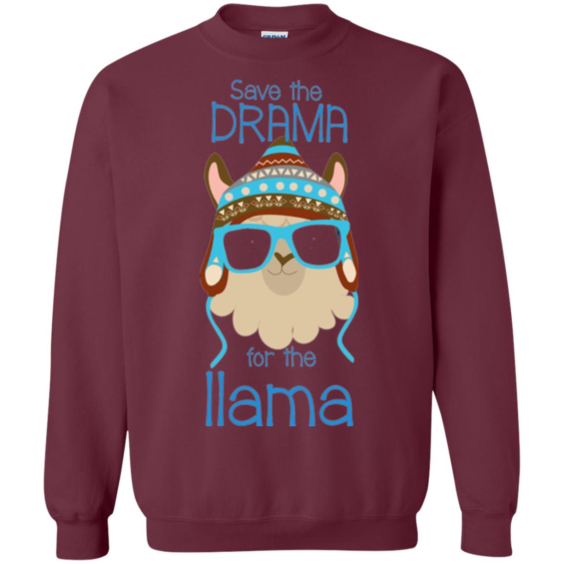 Llama Lovers T-shirt Save The Drama For The Llama Maroon