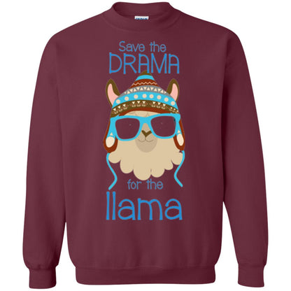 Llama Lovers T-shirt Save The Drama For The Llama Maroon