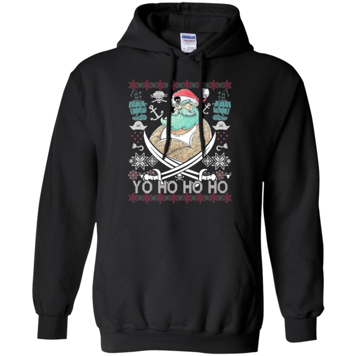 Christmas T-shirt Santa Pirate Black