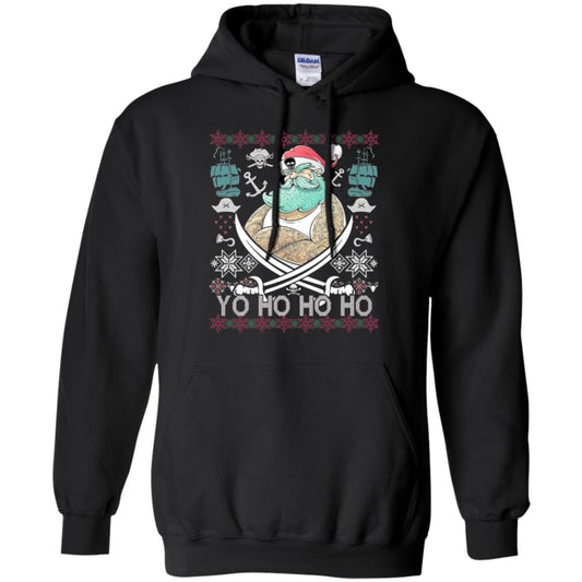 Christmas T-shirt Santa Pirate Black