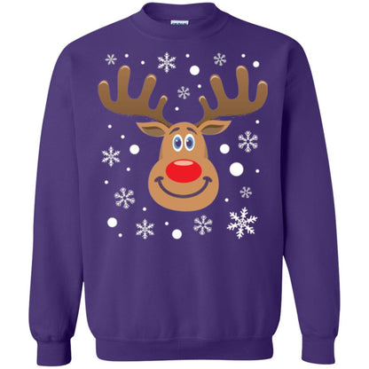 Christmas T-shirt Reindeer Merry Christmas Purple