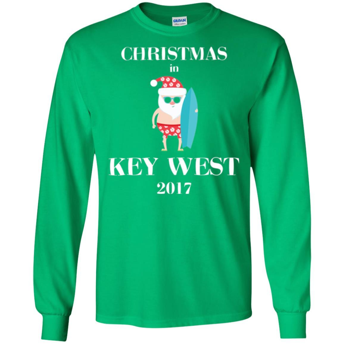 Family Vacation T-shirt Christmas In Key West 2017 Irish Green