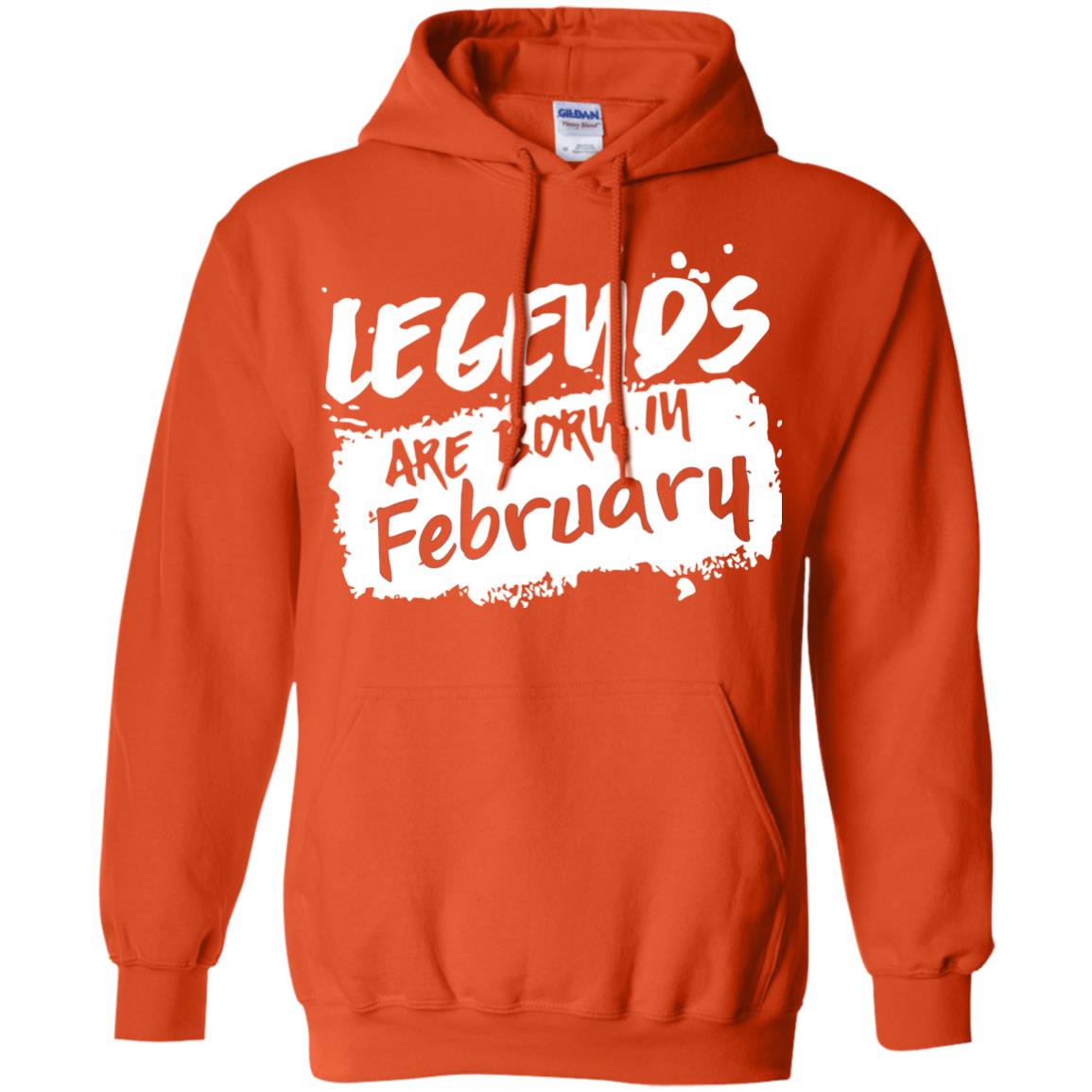 February Birthday Shirt Legends Are Born In February Orange