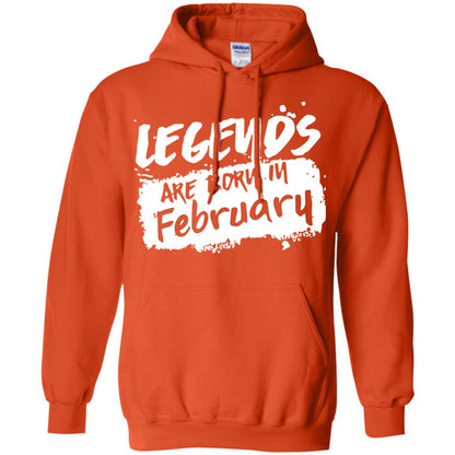 February Birthday Shirt Legends Are Born In February Orange