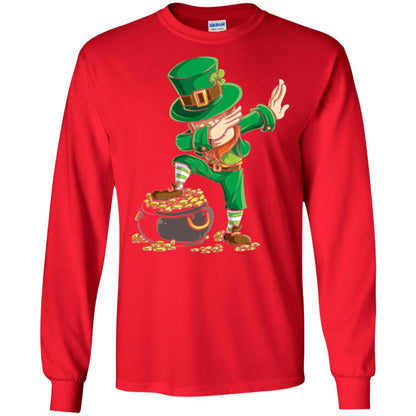 Dabbing Leprechaun Saint Patrick's Day T-shirt Red
